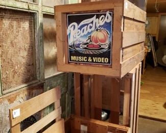 Vintage peach crates
