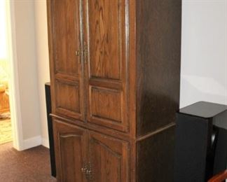 Capaccio Brothers oak wood armoire $250 (as-is)