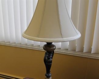 Table lamp with fabric shade $40