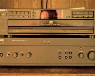 Sony CD player $50, NAD 317 amplifier $200