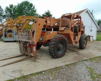1997 Lull mod 844C-42 8,000 lb, 42' reach,4wd, John Deere dsl turbo, 4 wheel steer, crab steer, 5856 hrs Ser# 97W20P22-1055, 13.00-24 tires foam filled, machine weight, 24,200+ lbs, tilt carriage Runs/Works