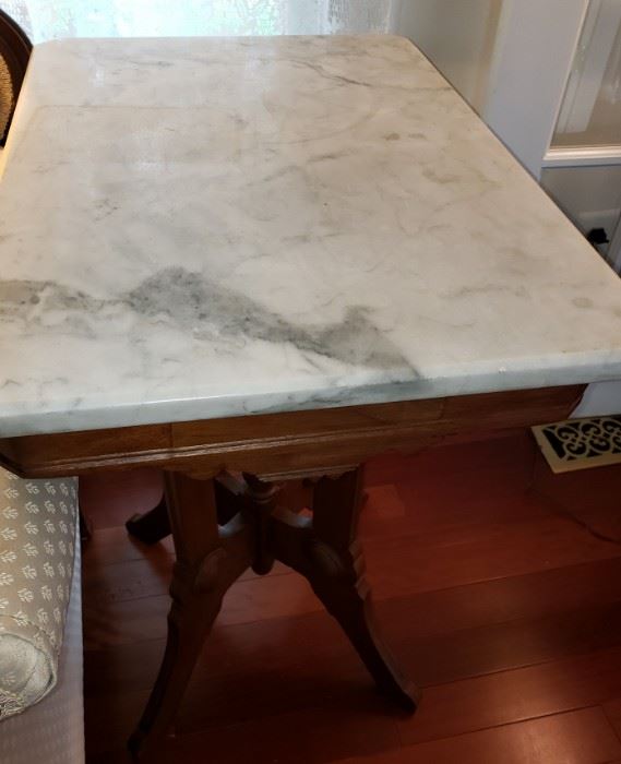 13 Marble Top Wooden Side Table
