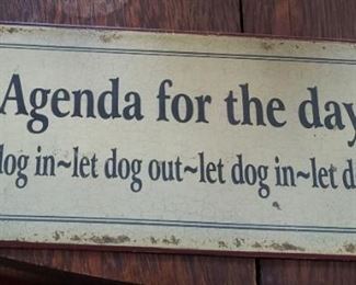 43 Agenda Dog Sign