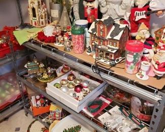 More holiday (a whole lot of Christmas); metal shelving units for sale 