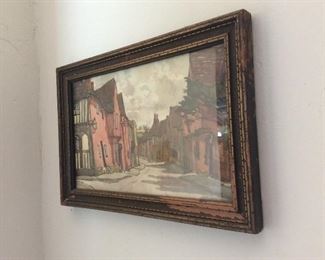 Vintage village art 