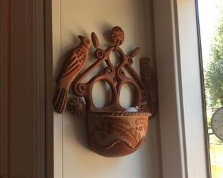 Mexican pottery wall hanging