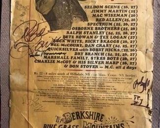 Music Festival poster with signatures