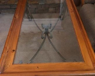 glass-top coffee table
