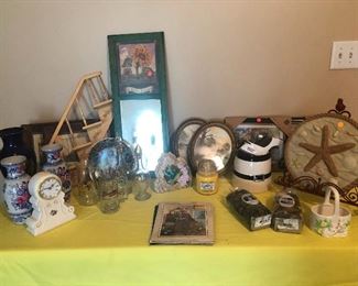 sundry ceramics and seaside accessories