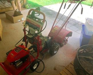 Tiller and pressure washer