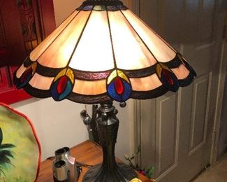 Tiffany style stained-glass lamp