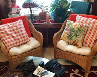 Lovely rattan parlor chairs