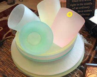 Cher loves this vintage opaque pastel glass dinnerware. BUY IT before she does!