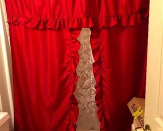Ruby red bordello shower curtain