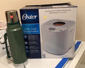 Such a serious bread loaf baker machine -- I wish I could still eat bread, sigh. Also, thermos