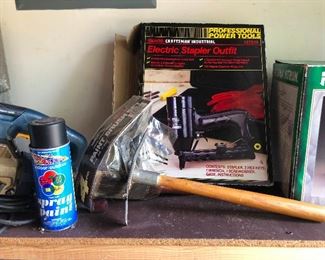 Electronic stapler and spray paint (Freshman frat-boy starter kit)
