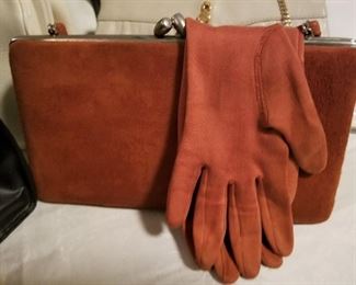 Vintage Handbag and Gloves