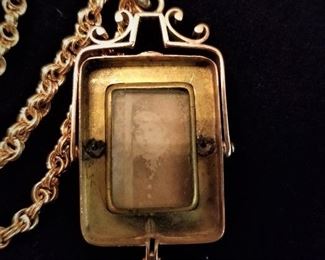 14K Gold Intaglio Cameo Locket