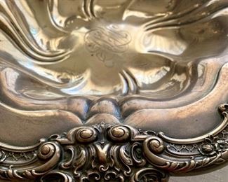 Sterling silver bowl detail