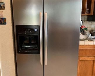 Stainless steel Whirlpool refrigerator, ice maker and water line 