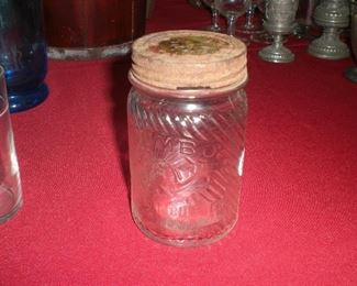 Jumbo peanut butter embossed jar and lid