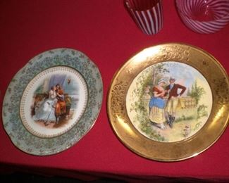 beautiful hand painted cabinet plates