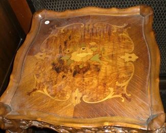 detail of marquetry top