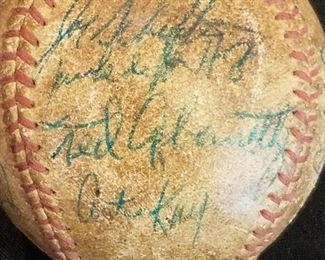 Circa 1962 Jacksonville Suns baseball autographed by various players including Ted Abernathy.