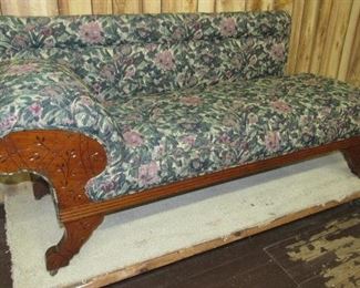 Oak East Lake Style Fainting Couch 