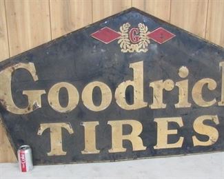 54" Heavy Metal Goodrich Tires Sign
