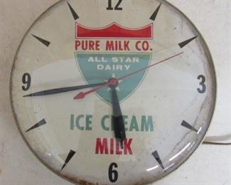 Pure Milk Co. Clock