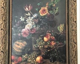 25.5 x 34 Floral Print on Canvas