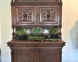 Beautiful Antique Hunt Cabinet