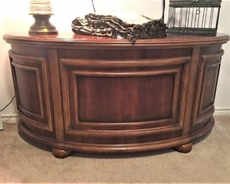 Demi-lune Shaped Storage Chest....fits at the foot of a King or Queen Bed