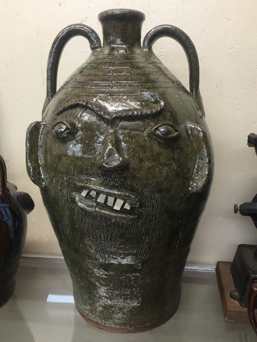 5 Gallon Charles Lisk Lincoln County Face Jug