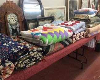 Several Old Quilts and Coverlets from Local Counties