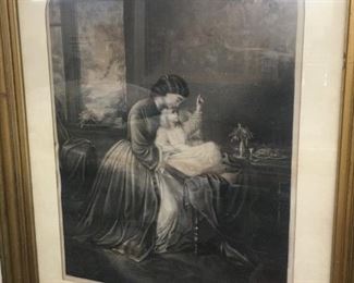 Victorian Mother and Daughter Themed Print