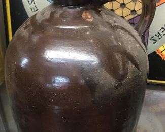 Old Pottery Syrup Pitcher