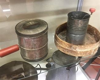 Primitive Kitchen Items/Large Sifter