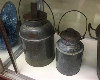Old Graniteware Milk/Cream Pails