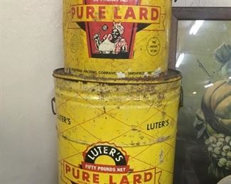 Old Luters Lard Cans(Black Americana Graphics)