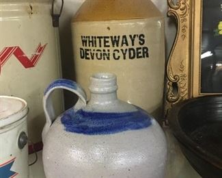 Pottery Jug with Cobalt Decoration