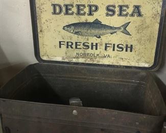 Old Deep Sea Fresh Fish Ad Tin(Norfolk, Va.)