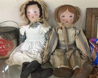 Cloth Face Folk Art Dolls