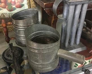 Old Candle Mold,Press and Tinware