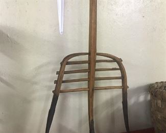 Early Three Tine Wooden Pitchfork