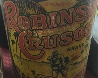 Old Robinson Crusoe Salted Peanuts Can
