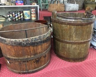 Early Primitive Oak Buckets