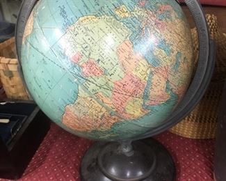 Old Tin Litho Globe