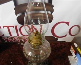Victorian Cast Base Oil Lamp